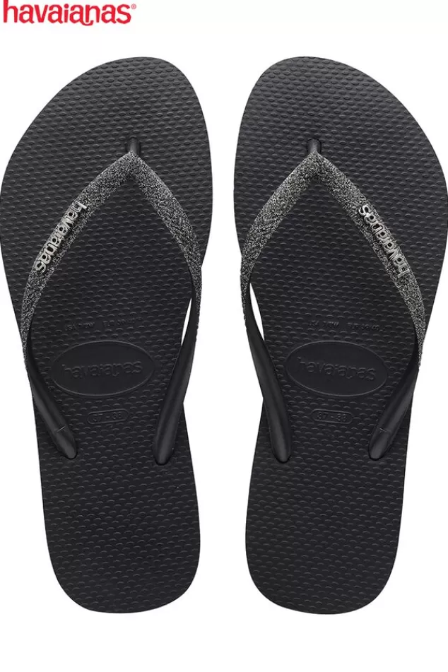 America Today Shoes | Shoes^Havaianas Slim Glitter Black