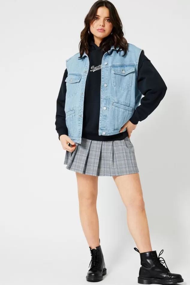 America Today Skirts^Pleated skirt Rider Grey/blue