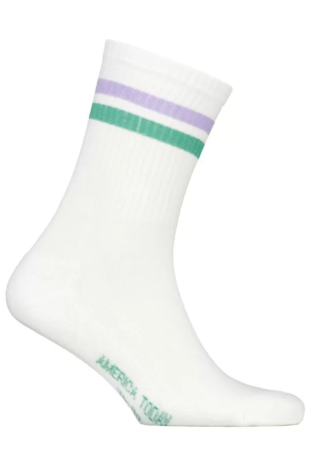 America Today Socks | Accessories^Socks Toca White/purple