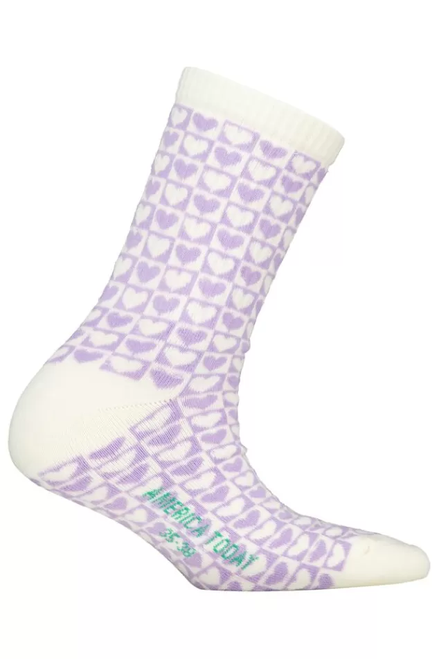 America Today Accessories | Accessories^Socks Tula B AOP JR Lightpurple